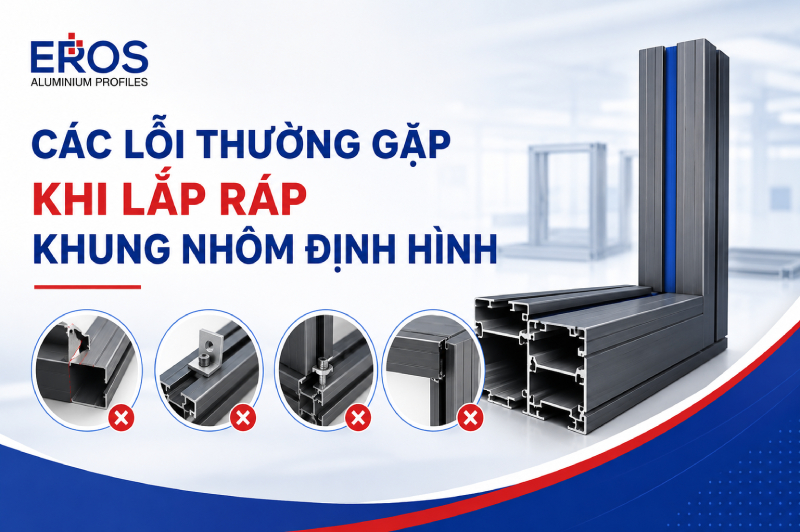 Các lỗi thường gặp khi lắp ráp khung nhôm định hình