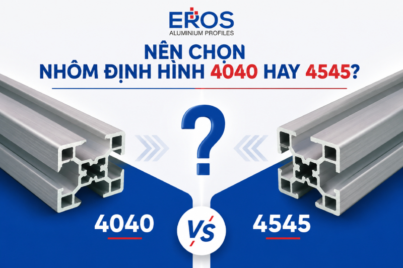 Nên chọn nhôm định hình 4040 hay 4545?