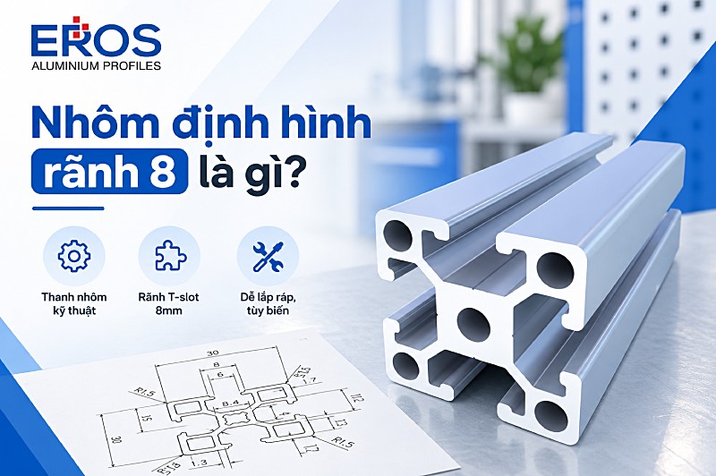 Nhôm định hình rãnh 8 là gì?